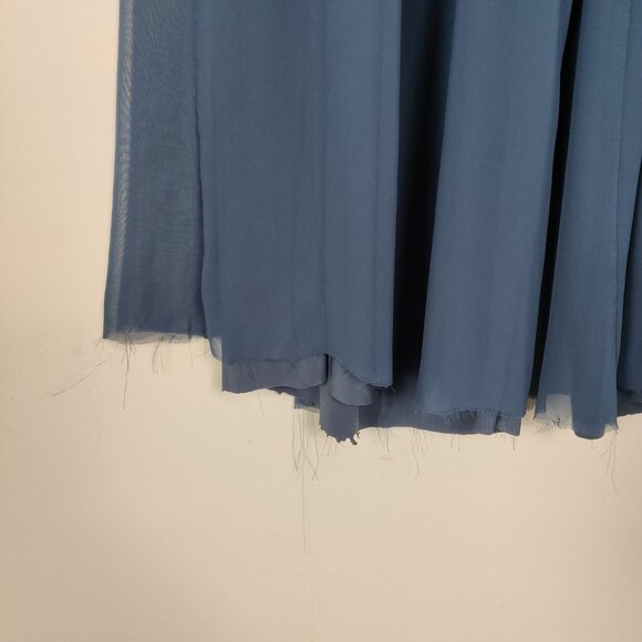 Refka Women's Palazzo Flare Pants Size 8 Blue Lined Pull On Casual Outerwear - Picture 4 of 11